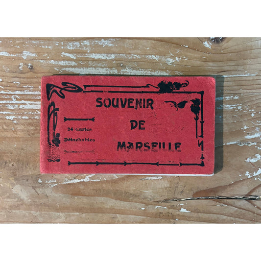 Vintage 1916 Souvenir de Marseille Postcard Book with 24 Cards
