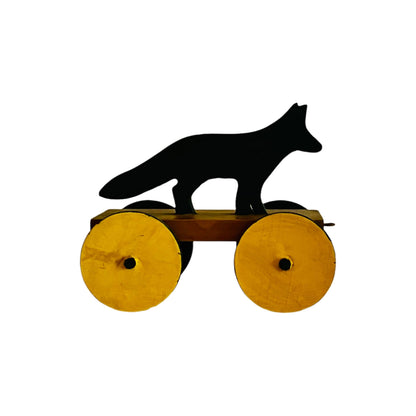 Amish Style Fox on Wheels | Home Decor