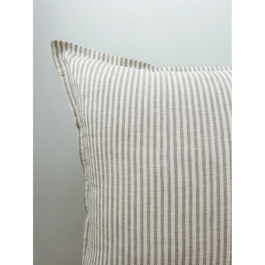 Linen Cushion Cover | Grey Stripe