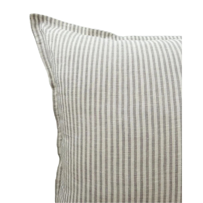 Euro Cushion Cover | Grey Stripe | 65 x 65