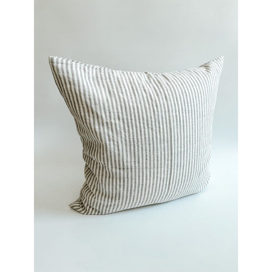 Linen Cushion Cover | Grey Stripe | 50 x 50