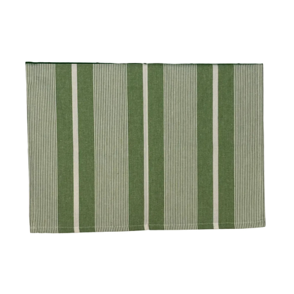 Cotton Tea Towel | Apple Green Stripe
