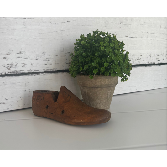 Vintage Wooden Children's Shoe Last Antique Cobbler Shoe Form