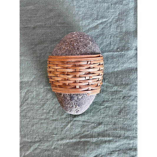 Paper Weight | Stone & Rattan