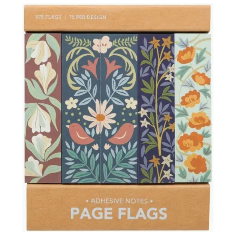 Page Flags Adhesive | Floral Wallpaper