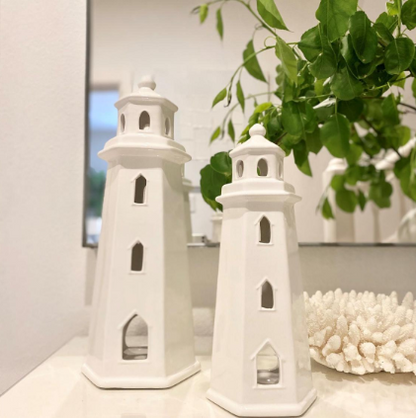 Ceramic Lighthouse | Tealight