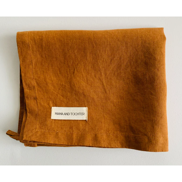 French Linen Tea Towel | Tobacco