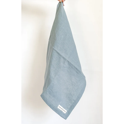 French Linen Tea Towel | Stone Blue