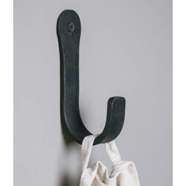 Coat Hook | Wrought Iron | Black