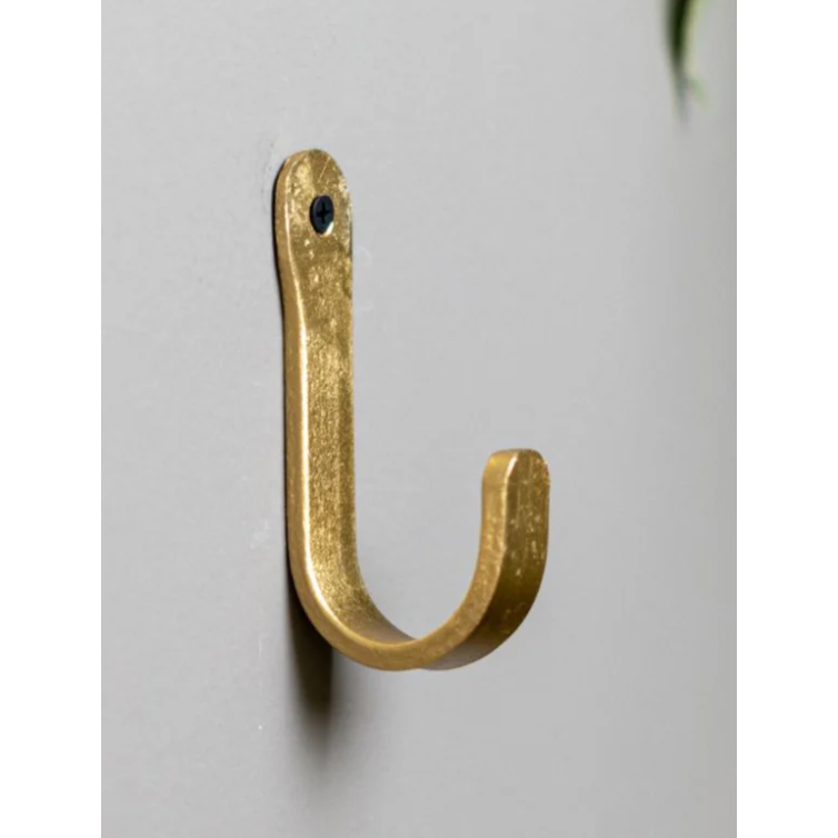 Coat Hook | Wrought Iron | Brass