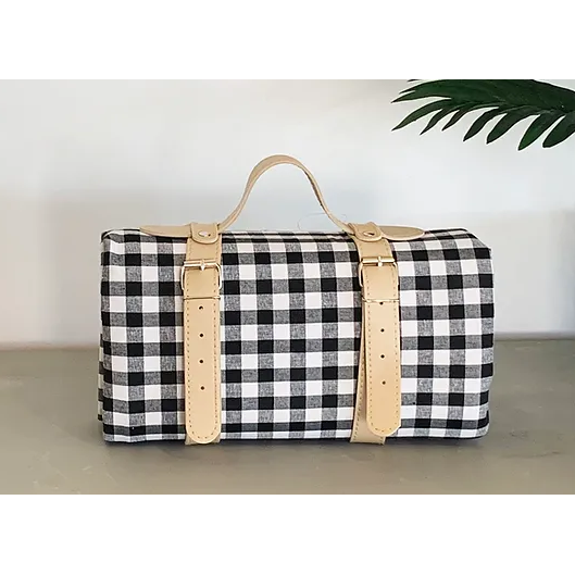 Picnic Blanket | Black & White Check