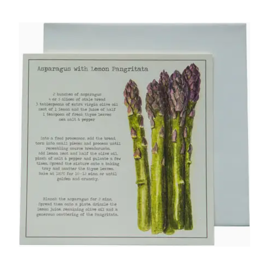 Card | Asparagus with Lemon Pangritata