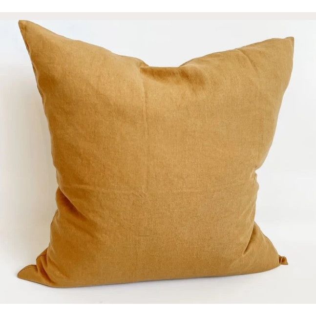 Linen Cushion Cover | Mustard | 50 x 50