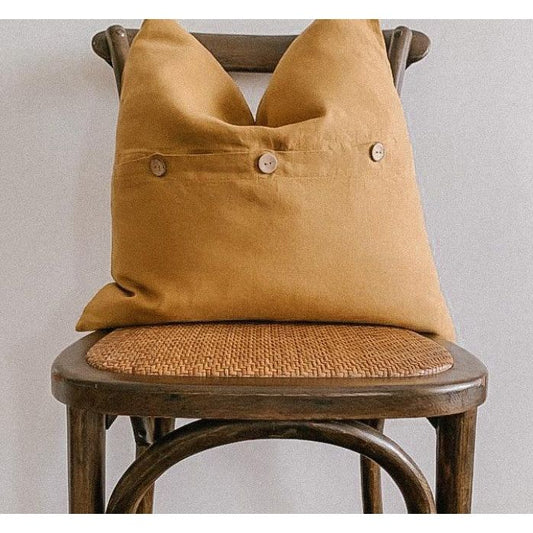 Linen Cushion Cover | Mustard | 50 x 50
