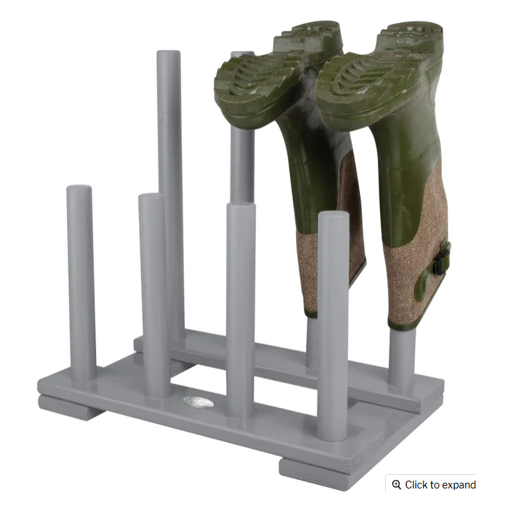 Wooden Boot Rack | Grey