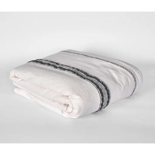 Throw Rug | Striped Slub Sherpa