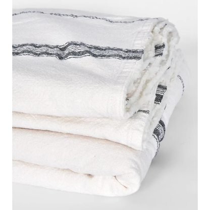 Throw Rug | Striped Slub Sherpa