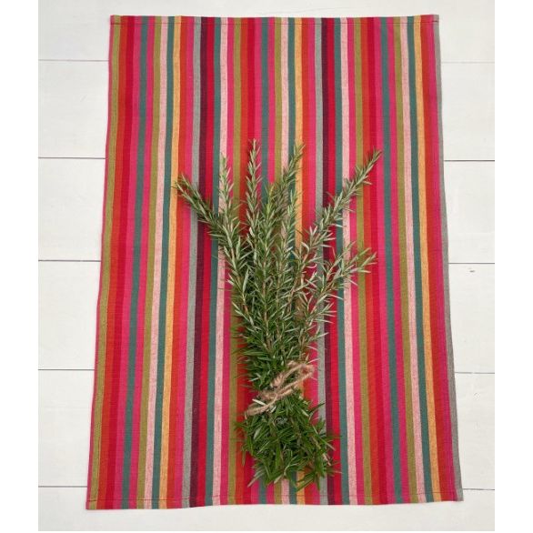 Cotton Tea Towel | Carnival Stripe