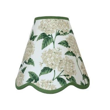 Lamp Shade | Cream Hydrangea Scalloped