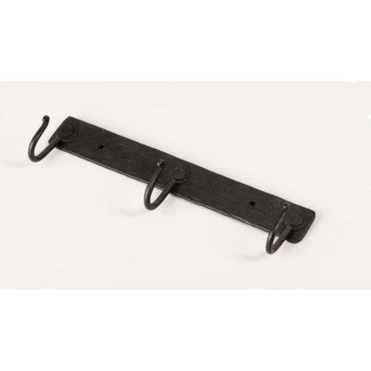 Black Iron Wall Hook Board with 3 Hooks