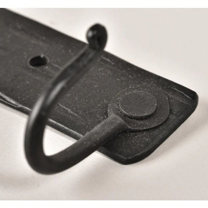 Black Iron Wall Hook Board with 3 Hooks