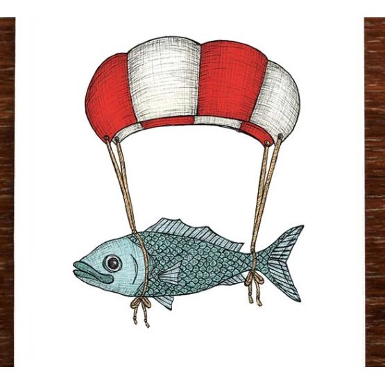 Blank Card | Flying Fish