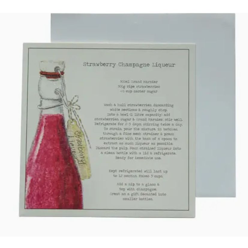 Card | Strawberry Champagne Liqueur