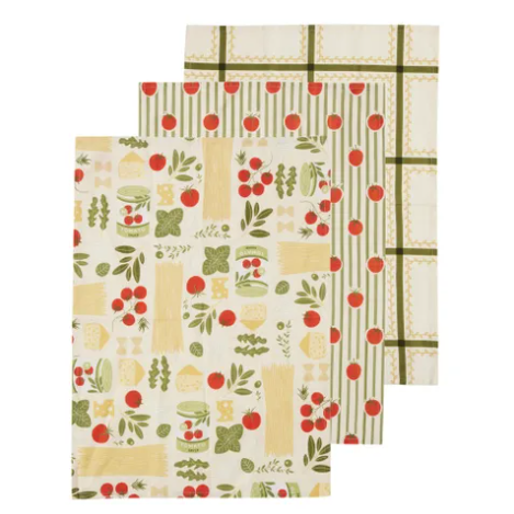 Cotton Tea Towel Set of 3 | Tomatoes