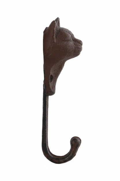 Cast Iron Cat Wall Hook – Rustic Vintage Coat & Hat Hanger