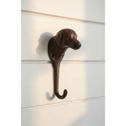 Cast Iron Dog Wall Hook – Rustic Vintage Coat & Hat Hanger