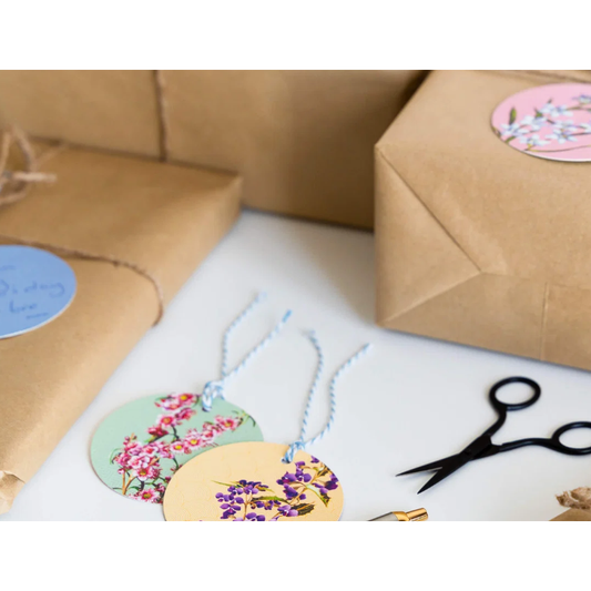 Australian Wildflower Gift Tags | Set of 6 Round Floral Tags