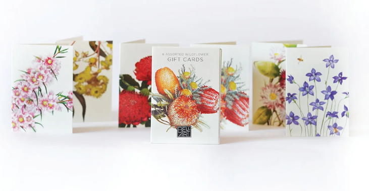 Australian Wildflower Gift Cards | 6 Assorted Native Floral Cards