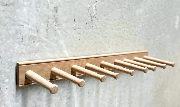Solid Oak Boot Rack | Wall Mounted 3 Pair Boot Storage