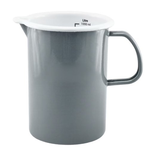 Falcon Ware Enamel Measuring Jug 1L – Grey