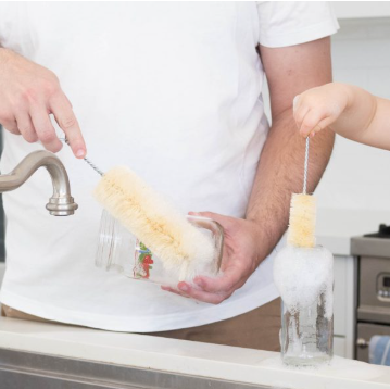 Natural Sisal Bottle Brush | Plastic Free Dishwasher Safe Cleaner