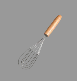 Flat Head Whisk | German Made Stainless Steel & Beechwood 26cm