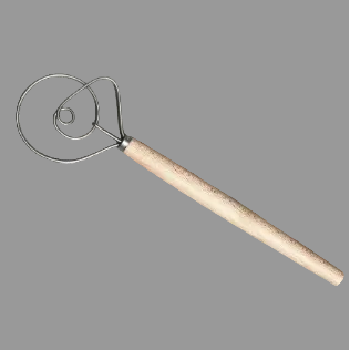 Danish Dough Mixer | German Made Stainless Steel &  Beechwood 38cm