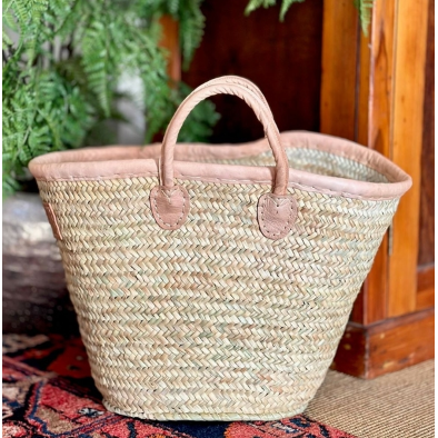 The Olivia | French Handwoven Palm Leaf Basket