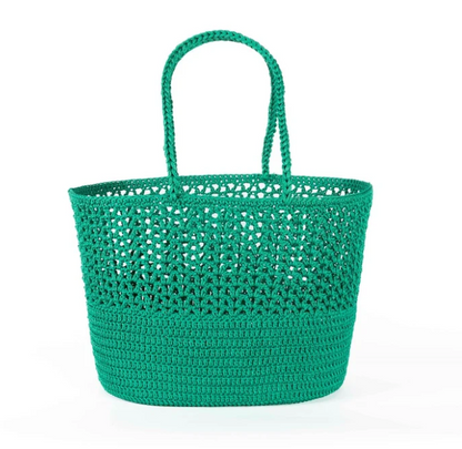 Boheme Crochet Basket | Emerald