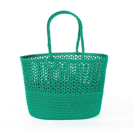 Boheme Crochet Basket | Emerald