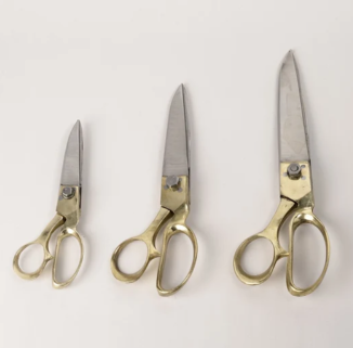 Handmade Brass Tailor Scissors | 3 Sizes