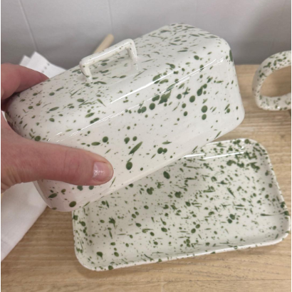 Speckled Ceramic Butter Dish | 19cm