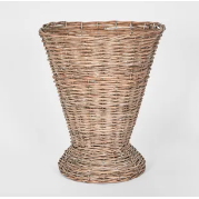 Wicker Farmhouse Vase | Glass Insert