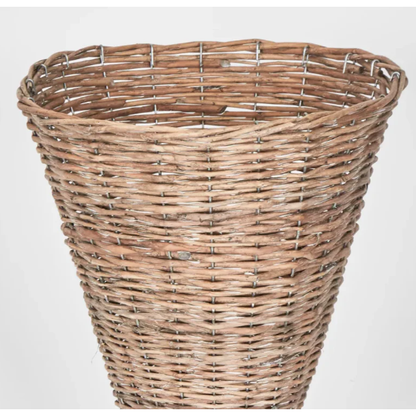 Wicker Farmhouse Vase | Glass Insert