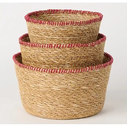 Seagrass Bowls | Red | 3 Sizes