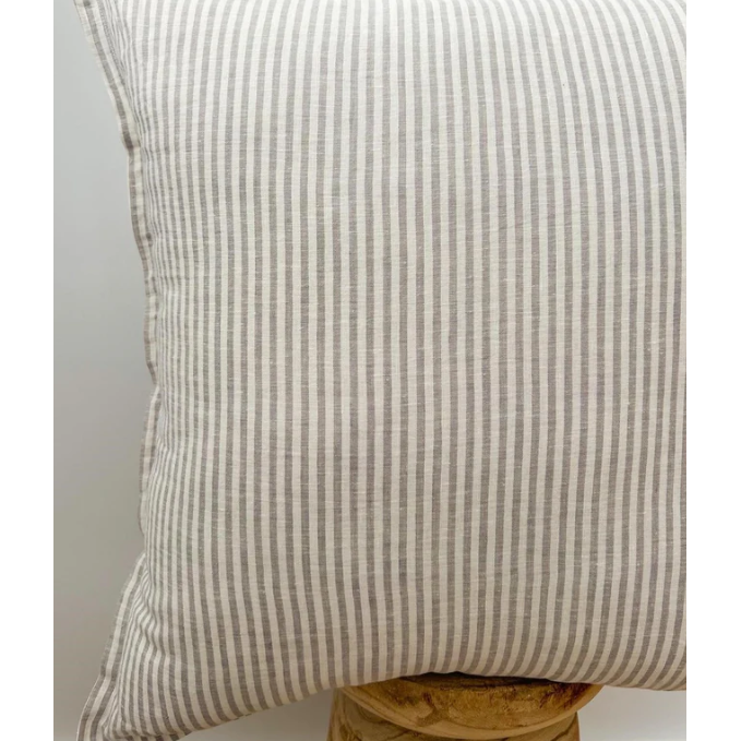 Euro Cushion Cover | Grey Stripe | 65 x 65
