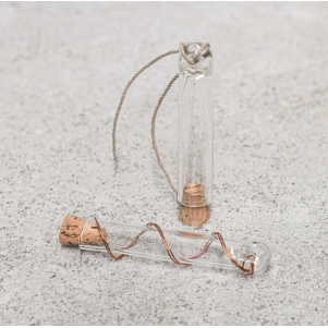 Glass Message Tube Ornament | Handmade Christmas Gift Message Holder