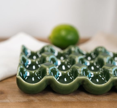 Ceramic Egg Tray | White or Green