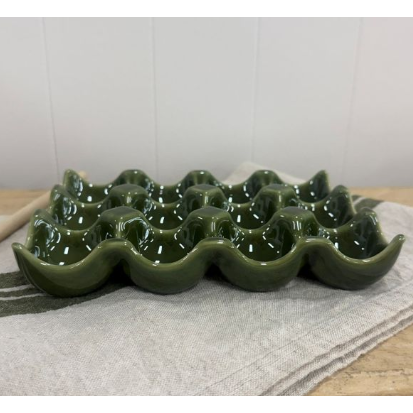 Ceramic Egg Tray | White or Green