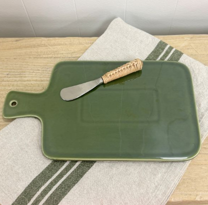 Ceramic Serving Board | White or Olive Green